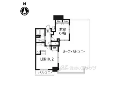 エステムプラザ京都ステーションレジデンシ(1LDK/6階)の間取り写真