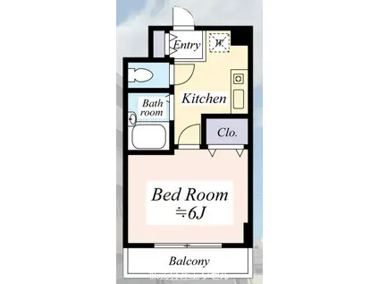 コンフォート309(1K/4階)の間取り写真