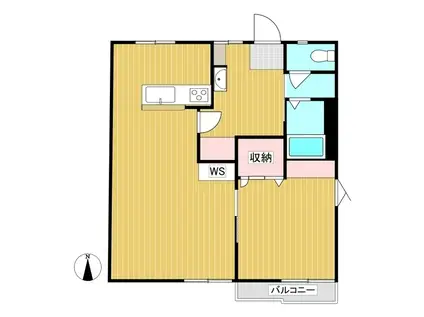 フレグランスやま1(2K/2階)の間取り写真