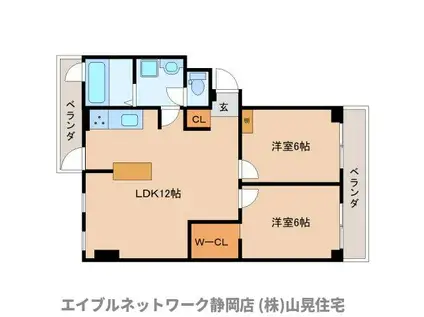 スイート・ジェントリー(2LDK/2階)の間取り写真