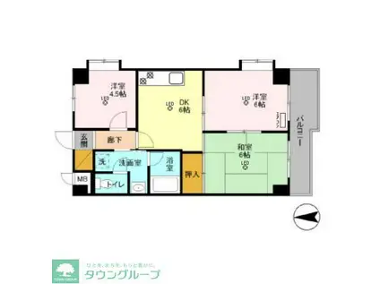 フローレンスMORITA(3DK/2階)の間取り写真