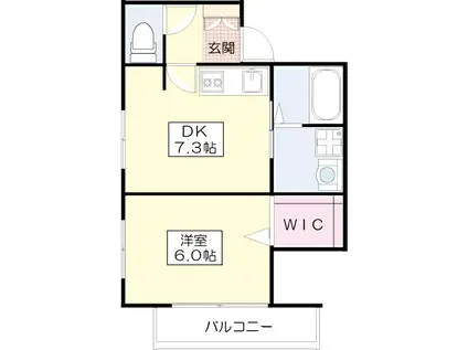 メゾングリシーヌ(1DK/3階)の間取り写真