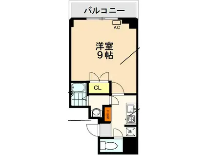 宏和ビル(1K/4階)の間取り写真