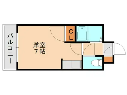 シティパレス名島公園前(ワンルーム/1階)の間取り写真