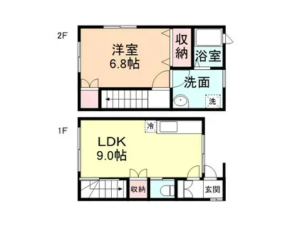 ガーデンヒル上冨居II(1LDK/1階)の間取り写真