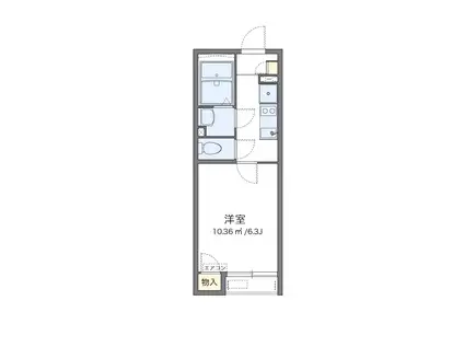 ノービレハル(1K/1階)の間取り写真