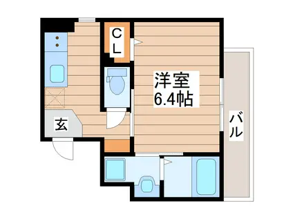 LUMIERA NAGAMACHI(1K/2階)の間取り写真