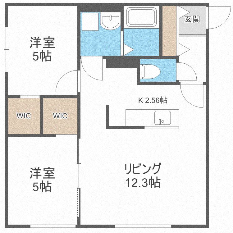 AULEA(2LDK/3階)の間取り写真