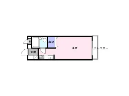 ジュネス北在家(ワンルーム/4階)の間取り写真