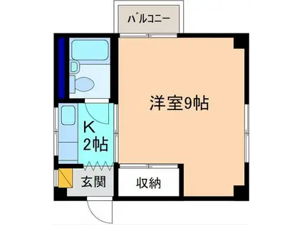 メゾンド・ノア(1K/3階)の間取り写真