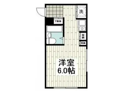 コパーズ・アプト港南III(ワンルーム/2階)の間取り写真