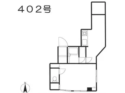 ウェ―ルズ用賀(ワンルーム/4階)の間取り写真