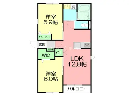 LIVELYII(2LDK/2階)の間取り写真