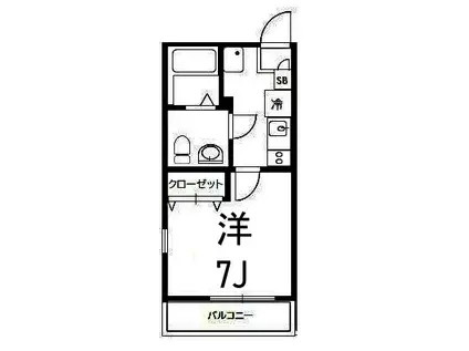 リーヴェルプレミオ横濱岸根(1K/1階)の間取り写真