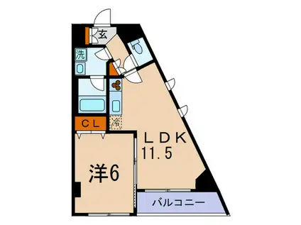 コンフォリア文京白山(1LDK/4階)の間取り写真