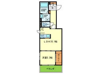 ボルト甲子園(1LDK/3階)の間取り写真