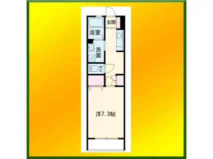 フィルドストン武蔵野(1K/2階)の間取り写真