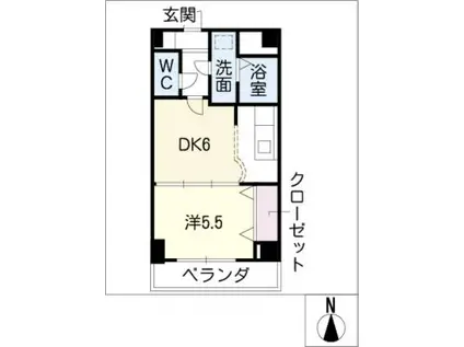 ポンドサイド蓮 パートI(1DK/1階)の間取り写真