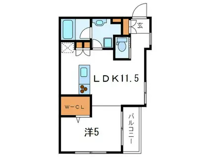 コストルツィオーネ本山南(1LDK/5階)の間取り写真