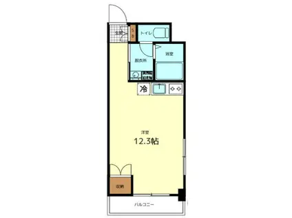 ドゥエルコンフォート(ワンルーム/3階)の間取り写真