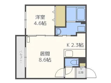 CIAFUL(1LDK/3階)の間取り写真