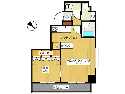 ガーラ・レジデンス文京白山(1LDK/3階)の間取り写真