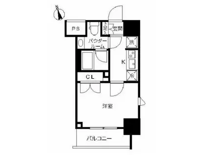 スカイコートルーベンス西早稲田(1K/6階)の間取り写真