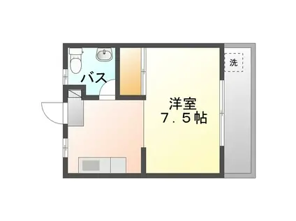 シティーハイツ内間(ワンルーム/3階)の間取り写真