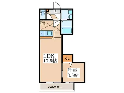 BESTSTAGE羽村市五ノ神4丁目1(1LDK/3階)の間取り写真