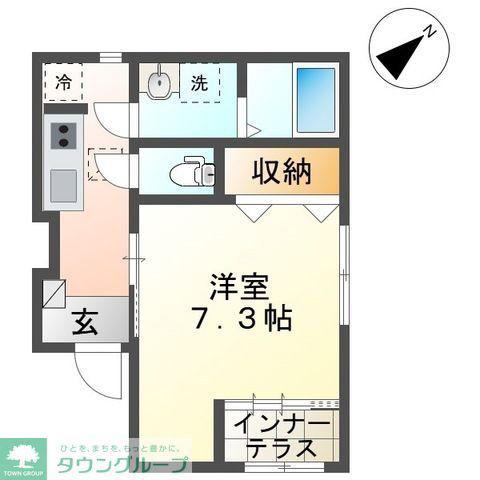 PETIT CHOU(1K/1階)の間取り写真