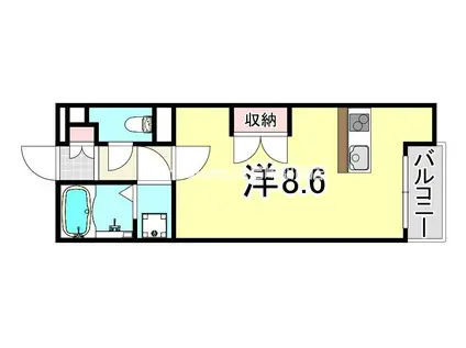 レオネクスト久々知III(ワンルーム/1階)の間取り写真