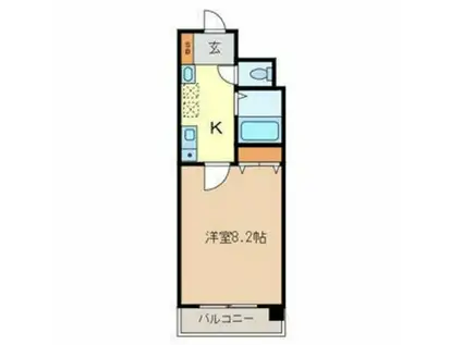 ドリームI(1K/3階)の間取り写真