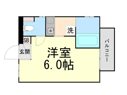 カサブランカ弓木(ワンルーム/3階)の間取り写真