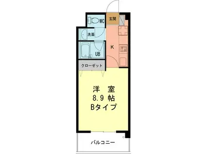 シャインコート(1K/5階)の間取り写真