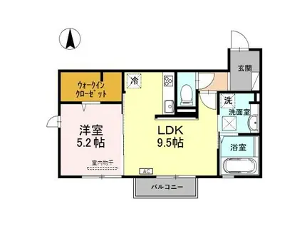 ARROZAL(1LDK/1階)の間取り写真