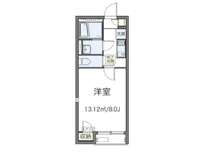西武新宿線 武蔵関駅 徒歩23分 2階建 築12年(1K/1階)の間取り写真