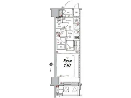 メイクスデザイン早稲田(1K/5階)の間取り写真