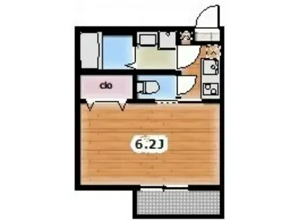 アリビオ川越(1K/3階)の間取り写真