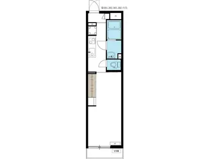 リブリ・西川口(1K/1階)の間取り写真