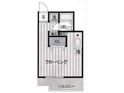 エスコート麻布十番(ワンルーム/11階)の間取り写真