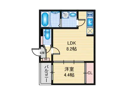 SMART LIFE 六番町(1LDK/3階)の間取り写真