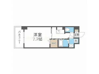 ミラージュパレス新梅田RIO(1K/4階)の間取り写真