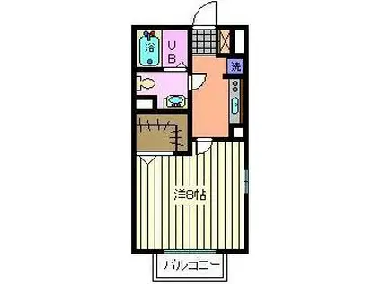 アーベイン浦和(1DK/1階)の間取り写真