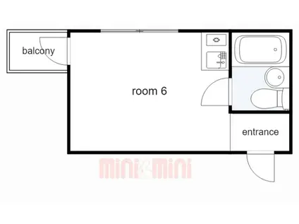 坂上ハイツ(ワンルーム/2階)の間取り写真
