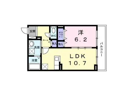 アビタ諸福(1LDK/3階)の間取り写真