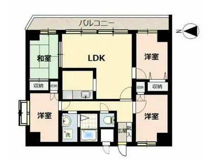 エンゼルハイム大森町第7(4LDK/3階)の間取り写真