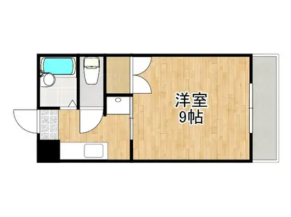 イペリアルコート国分(1K/4階)の間取り写真