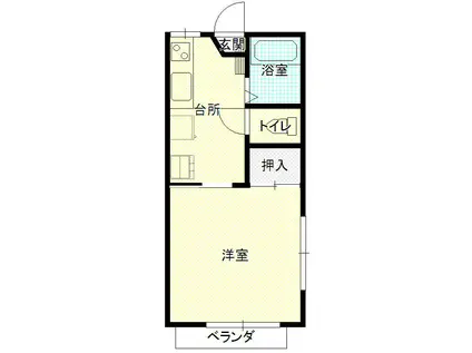 貴ハイツ(1K/1階)の間取り写真