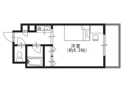 レジェンダリー甲子園(1K/1階)の間取り写真