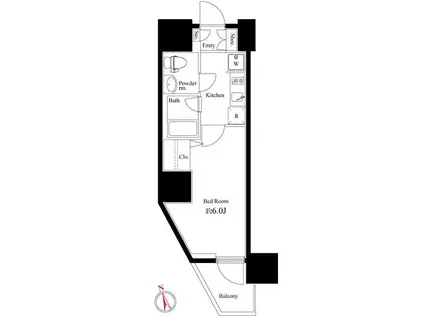 LOG品川サンズ(1K/9階)の間取り写真